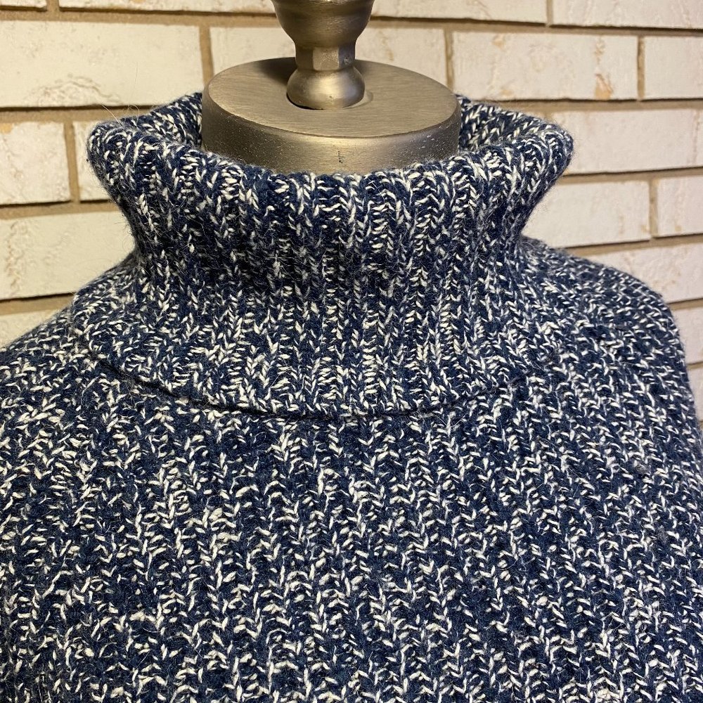 H&M | Navy turtle neck tunic sweater SZ L - Picture 2 of 6